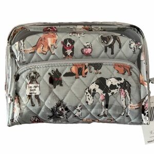 Vera Bradley Dog Show Print 3-Piece Cosmetic Bag Set